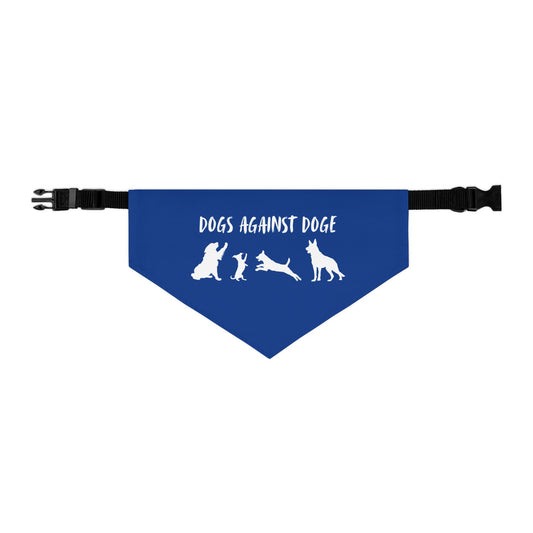 Blue Dogs Against DOGE Protesting Pups Pet Bandana Collar - Stylish Accessory for Dog Lovers