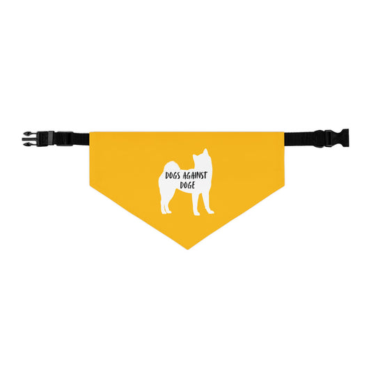Yellow Dogs Against DOGE Shiba Inu Pet Bandana Collar