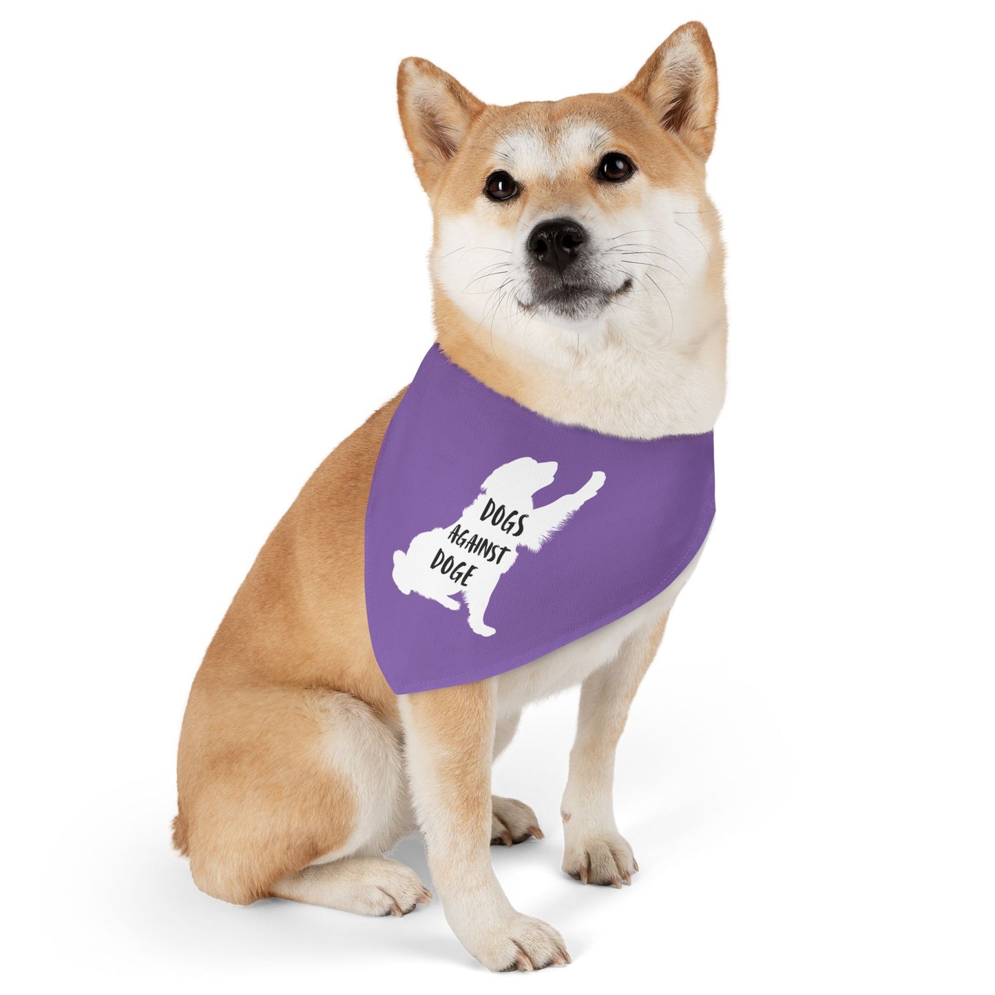 Lavender Dogs Against DOGE Raised Paw Pet Bandana Collar