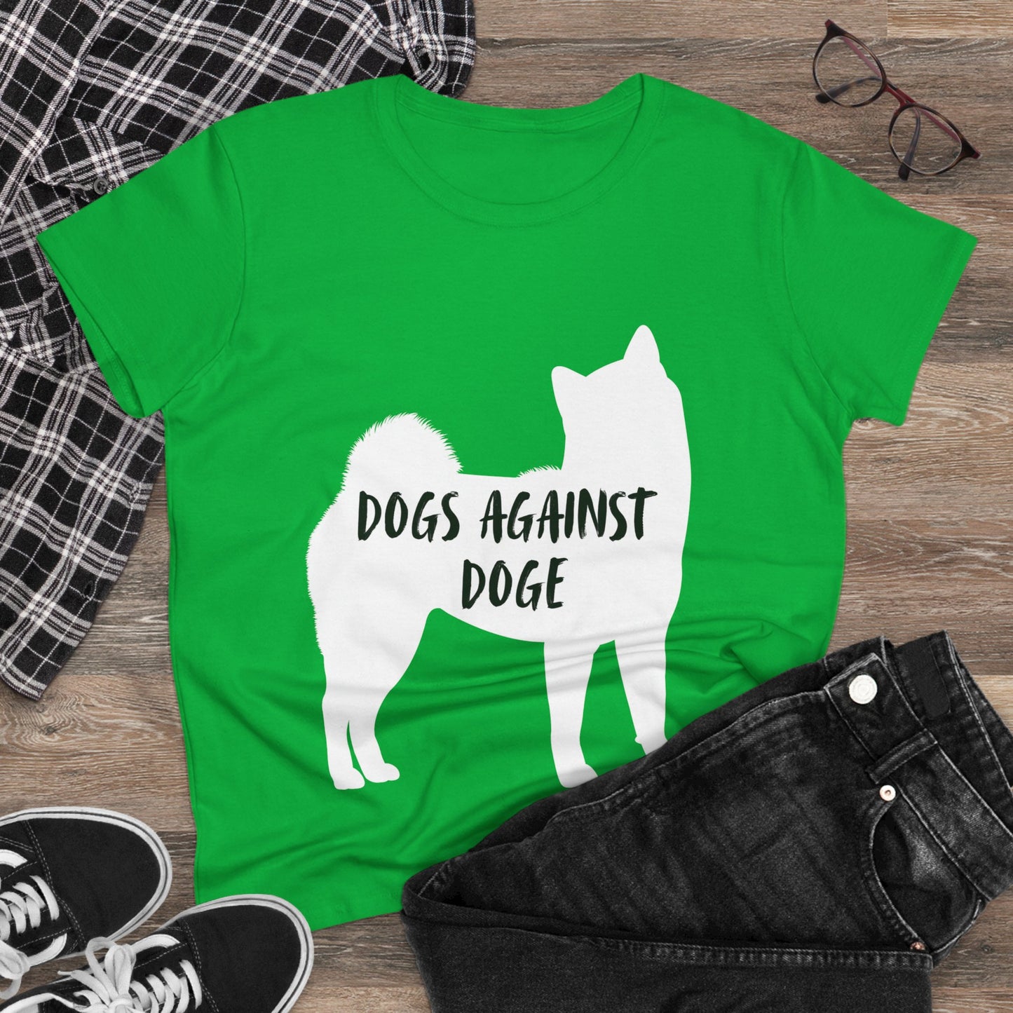 Color Edition: Shiba Inu Women's Dogs Against DOGE Cotton Tee