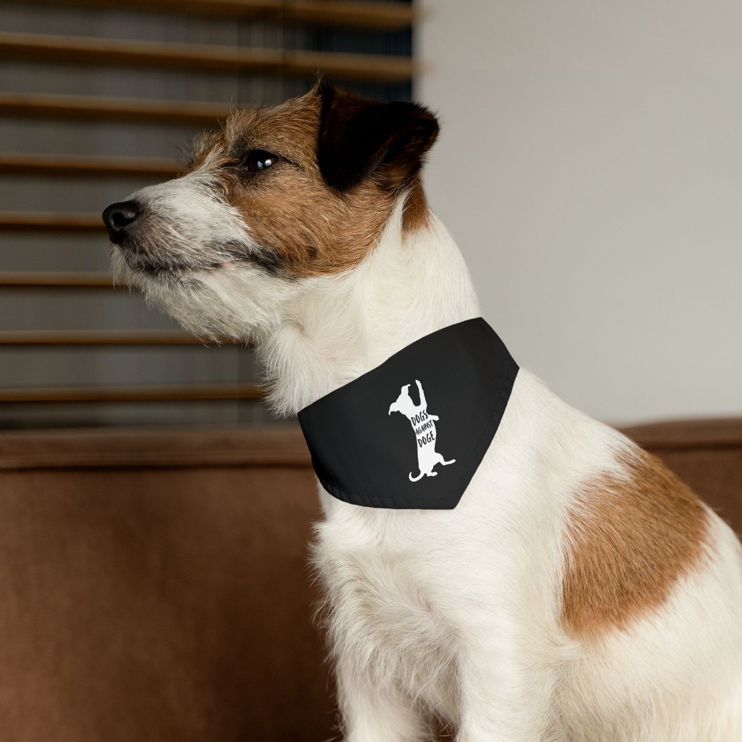 Black Wiener Dogs Against DOGE Pet Bandana Collar