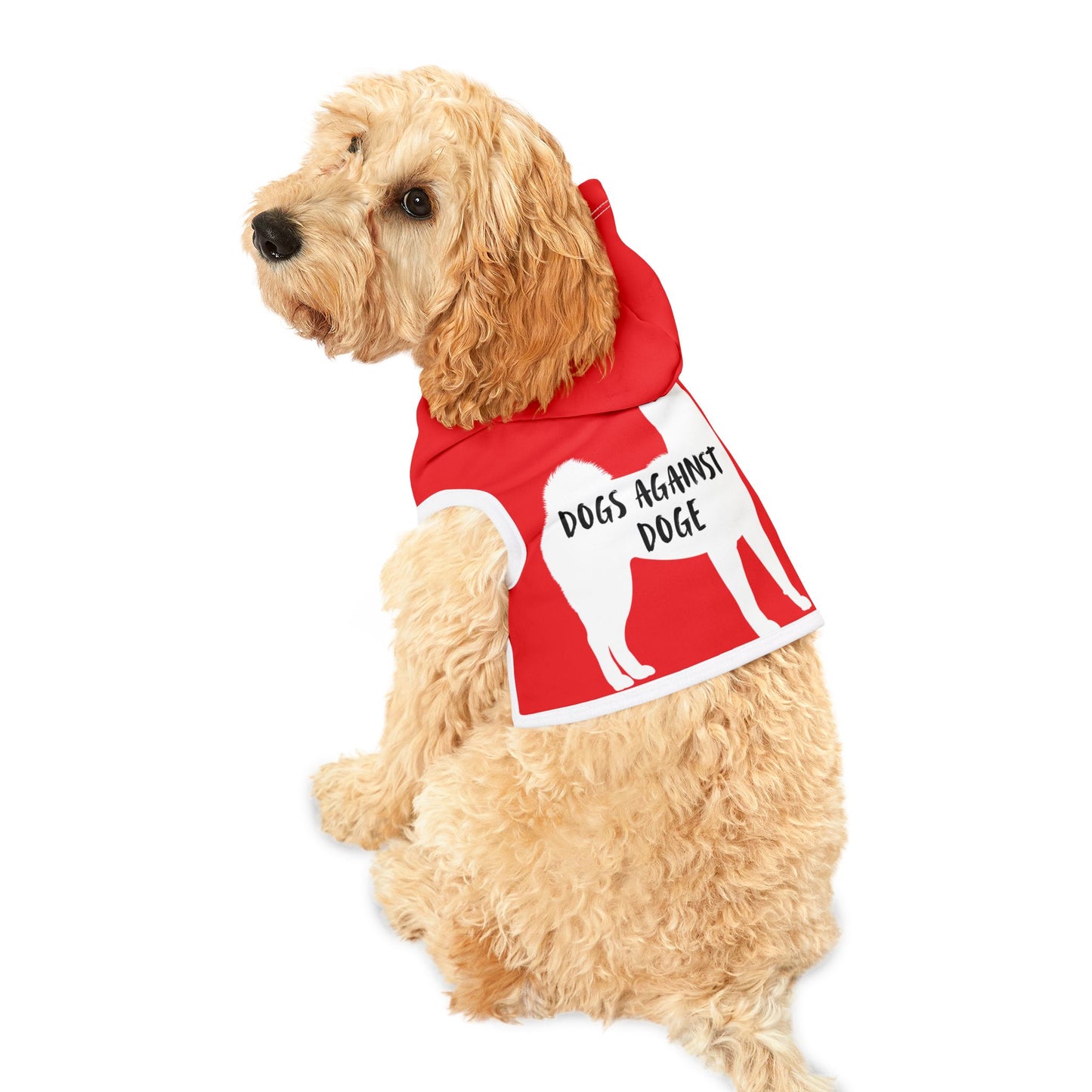 Red Dogs Against DOGE Shiba Inu Pet Hoodie