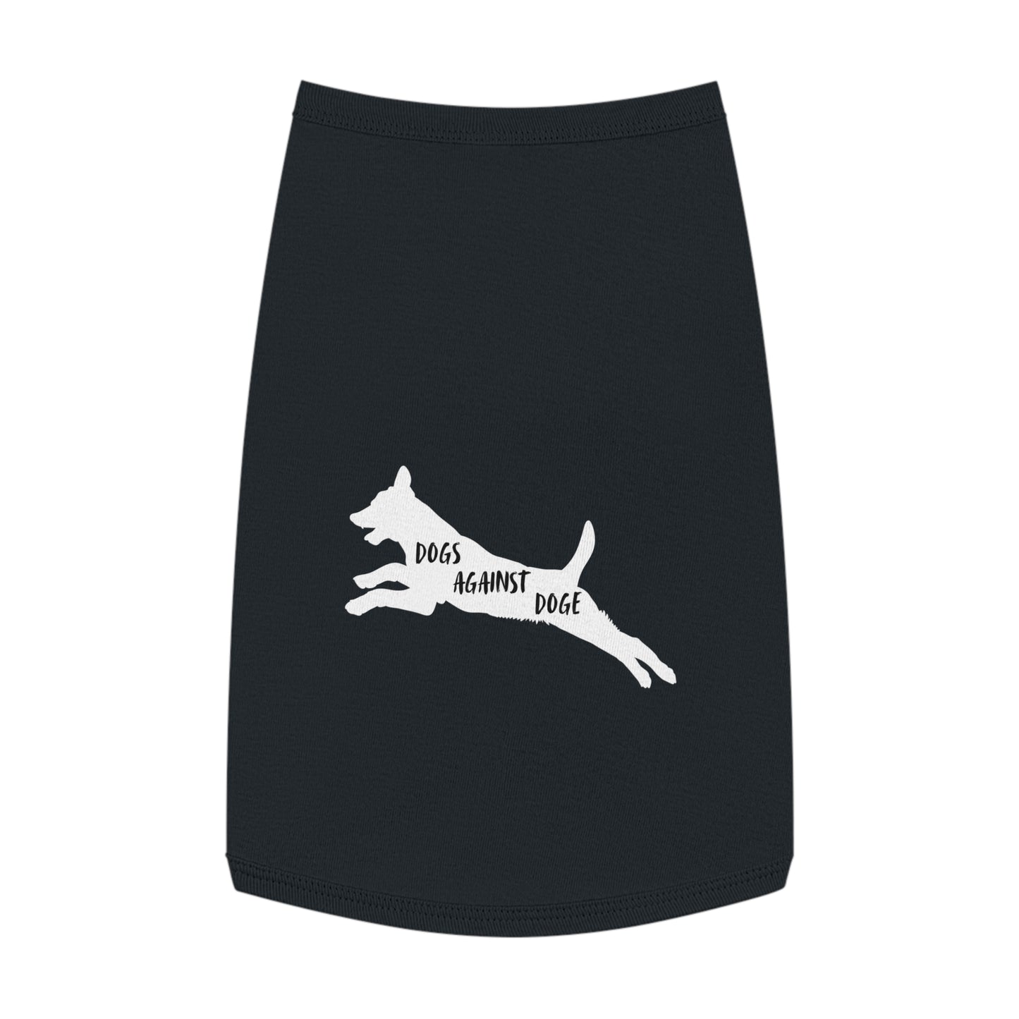 Black Lunging Pup Dogs Against DOGE Pet Tank Top