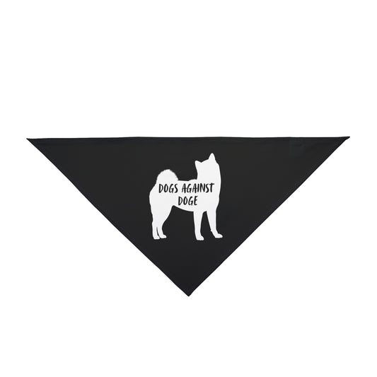 Black Shiba Inu Dogs Against DOGE Pet Bandana