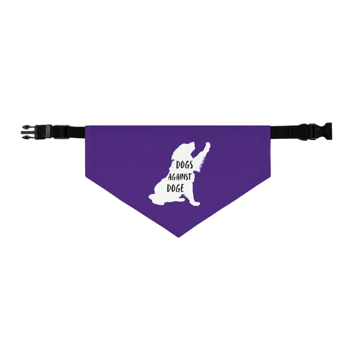 Purple Dogs Against DOGE Raised Paw Pet Bandana Collar