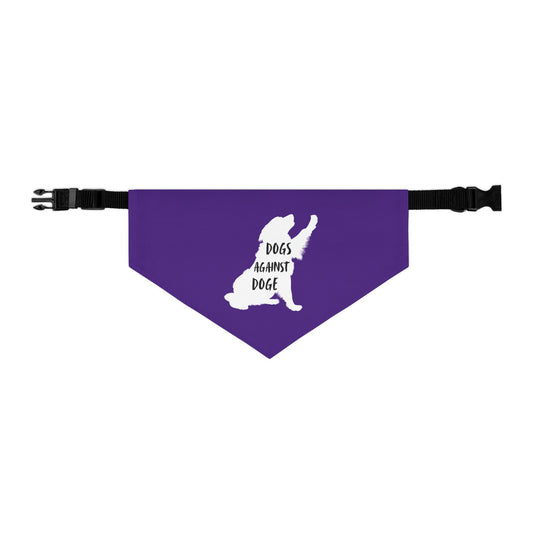 Purple Dogs Against DOGE Raised Paw Pet Bandana Collar
