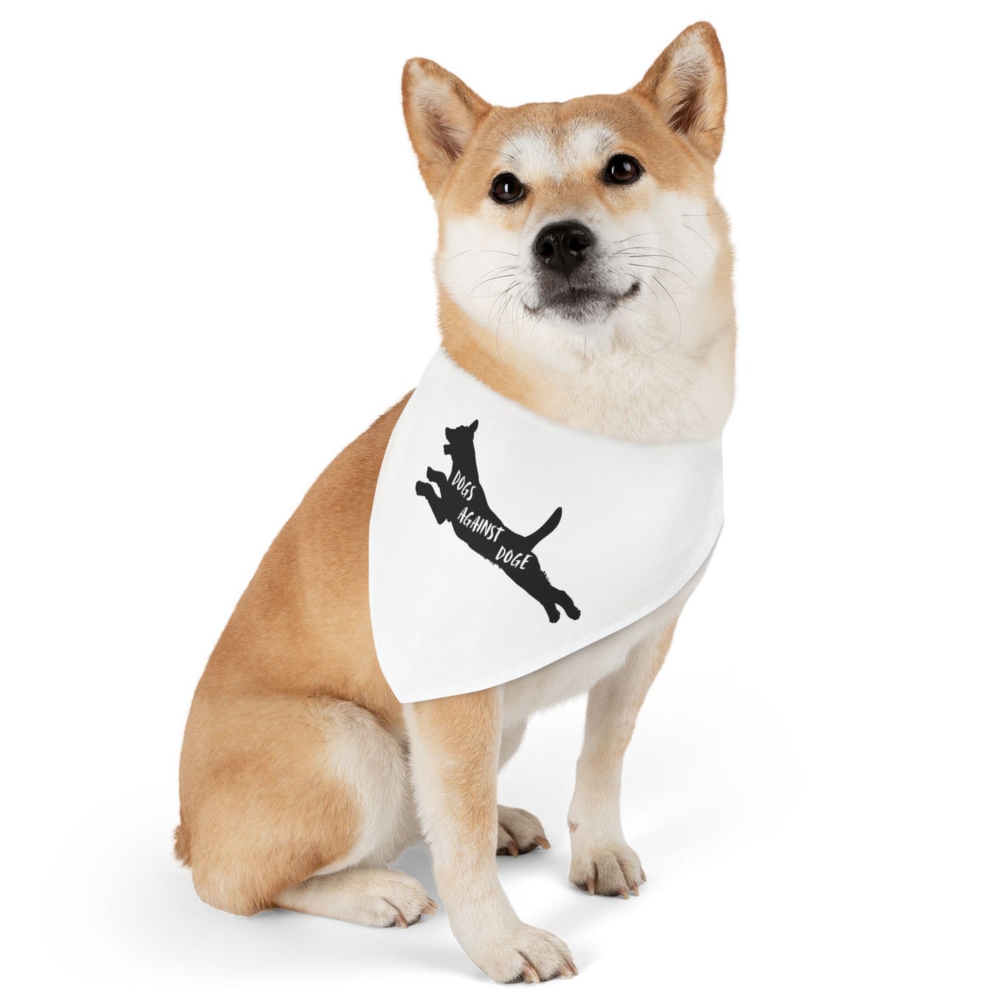 Dogs Against DOGE Lunging Pup Pet Bandana Collar