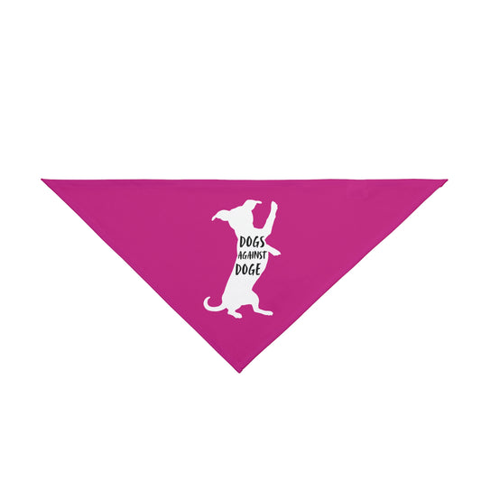 Hot Pink Wiener Dogs Against DOGE Pet Bandana