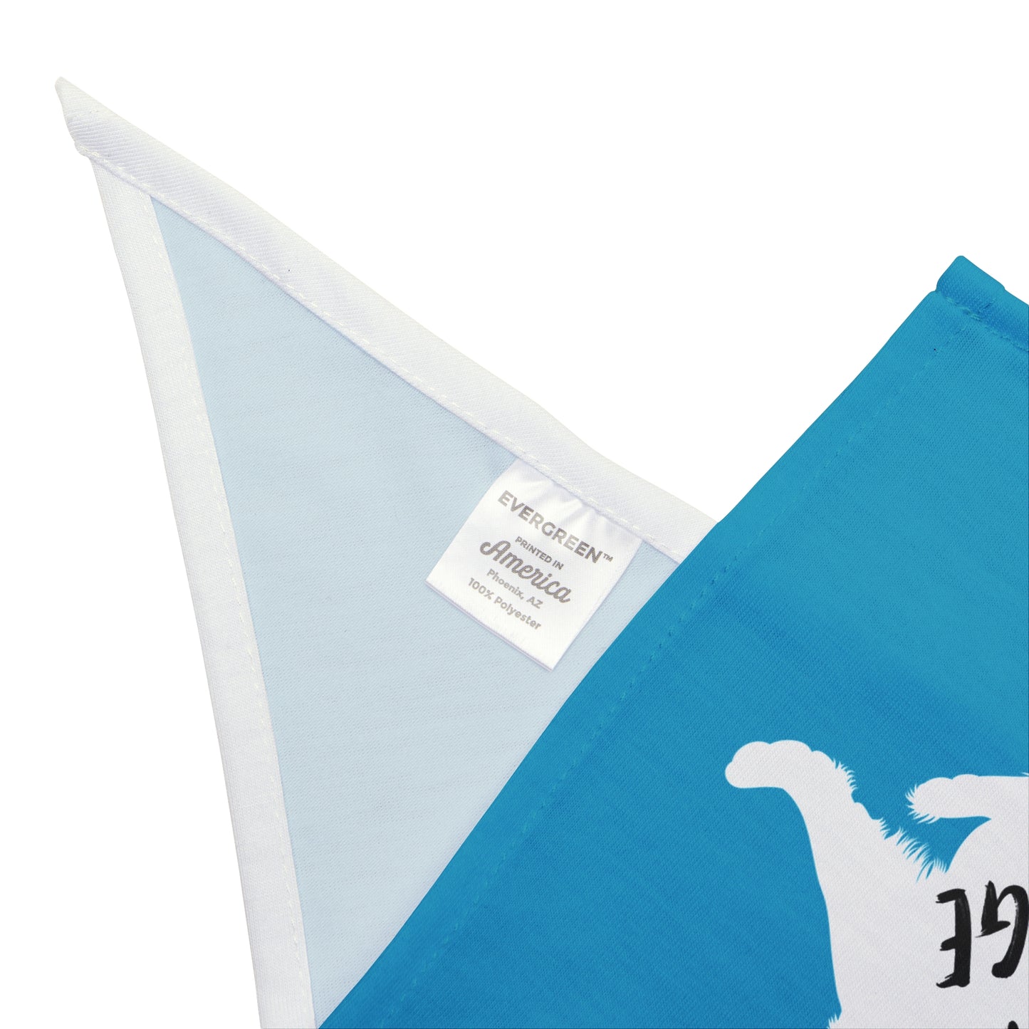 Turquoise Raised Paw Dogs Against DOGE Pet Bandana