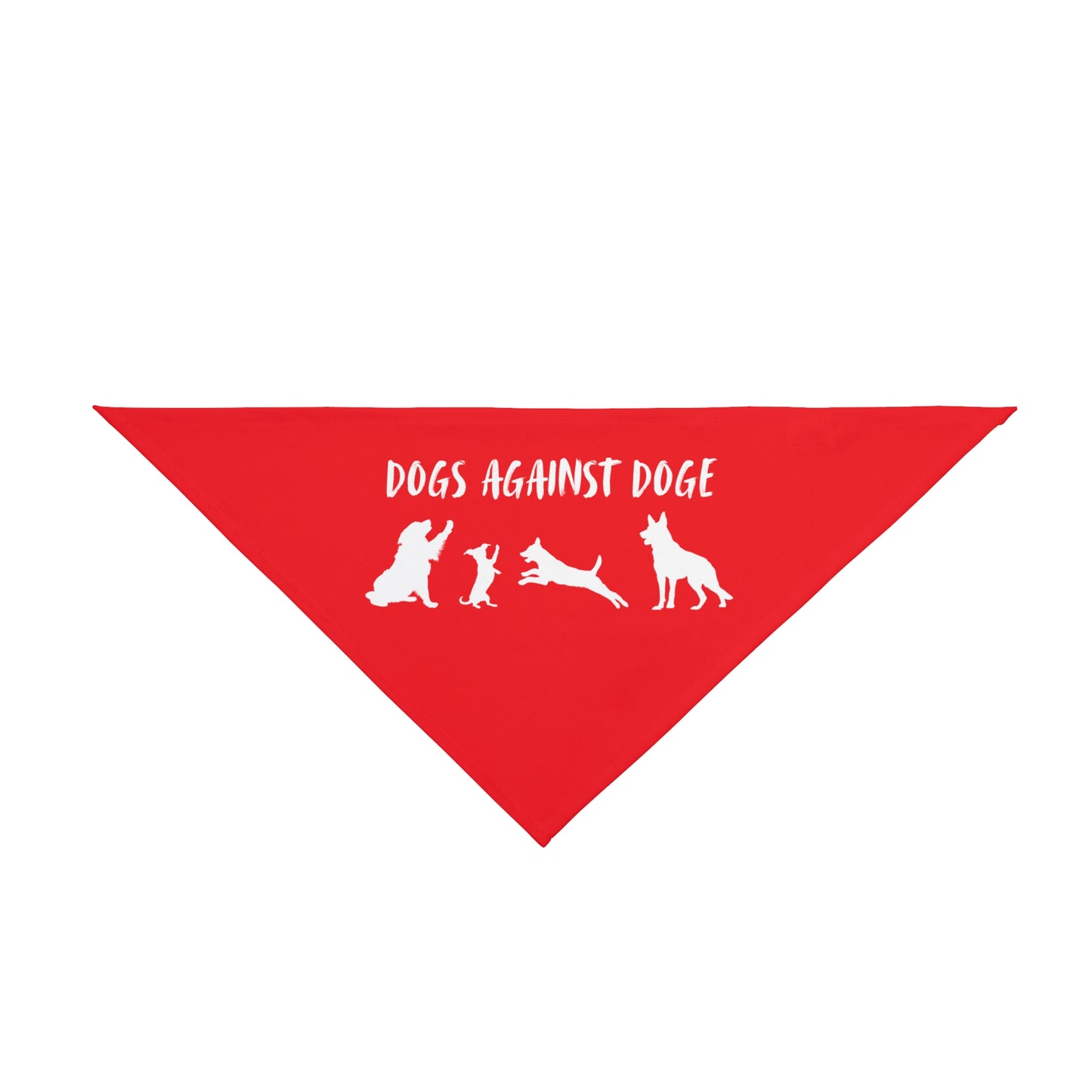 Red Protesting Pups Dogs Against DOGE Pet Bandana