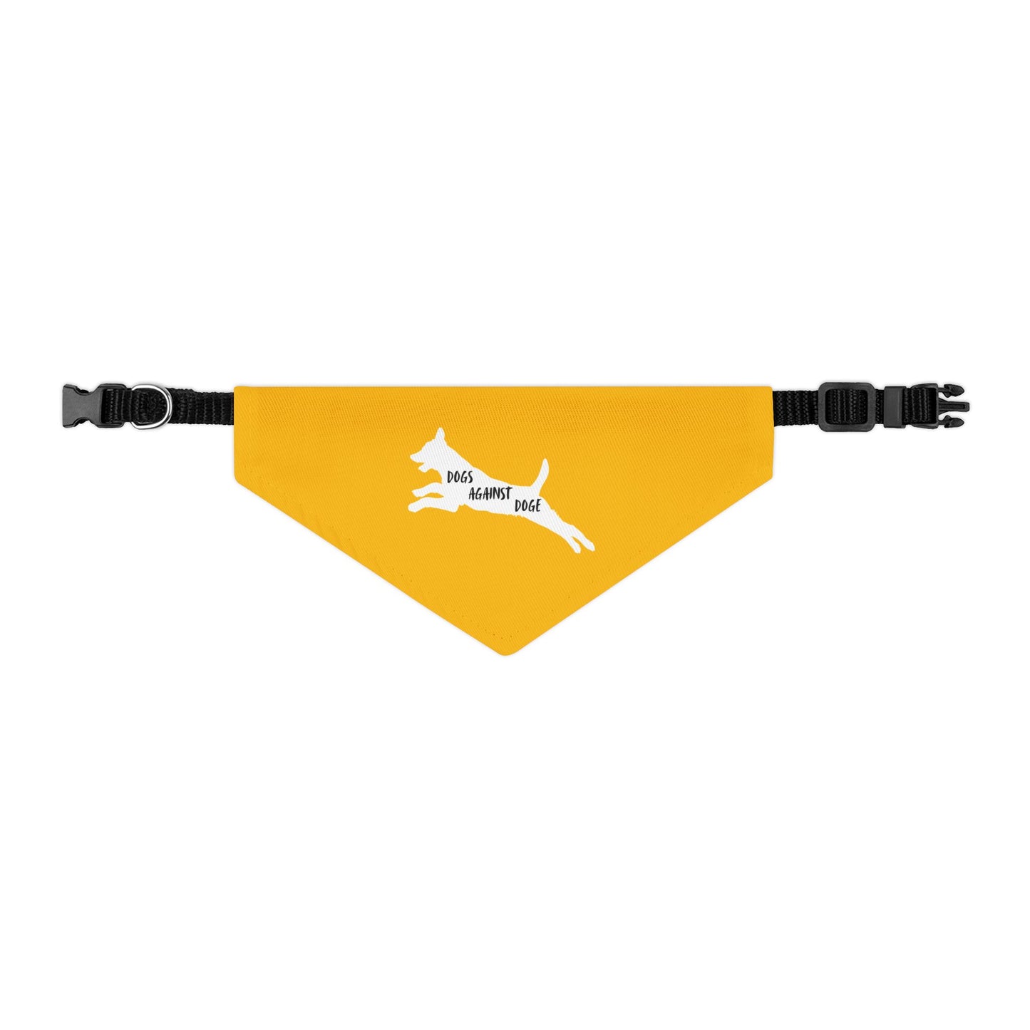Yellow Dogs Against DOGE Lunging Pup Pet Bandana Collar
