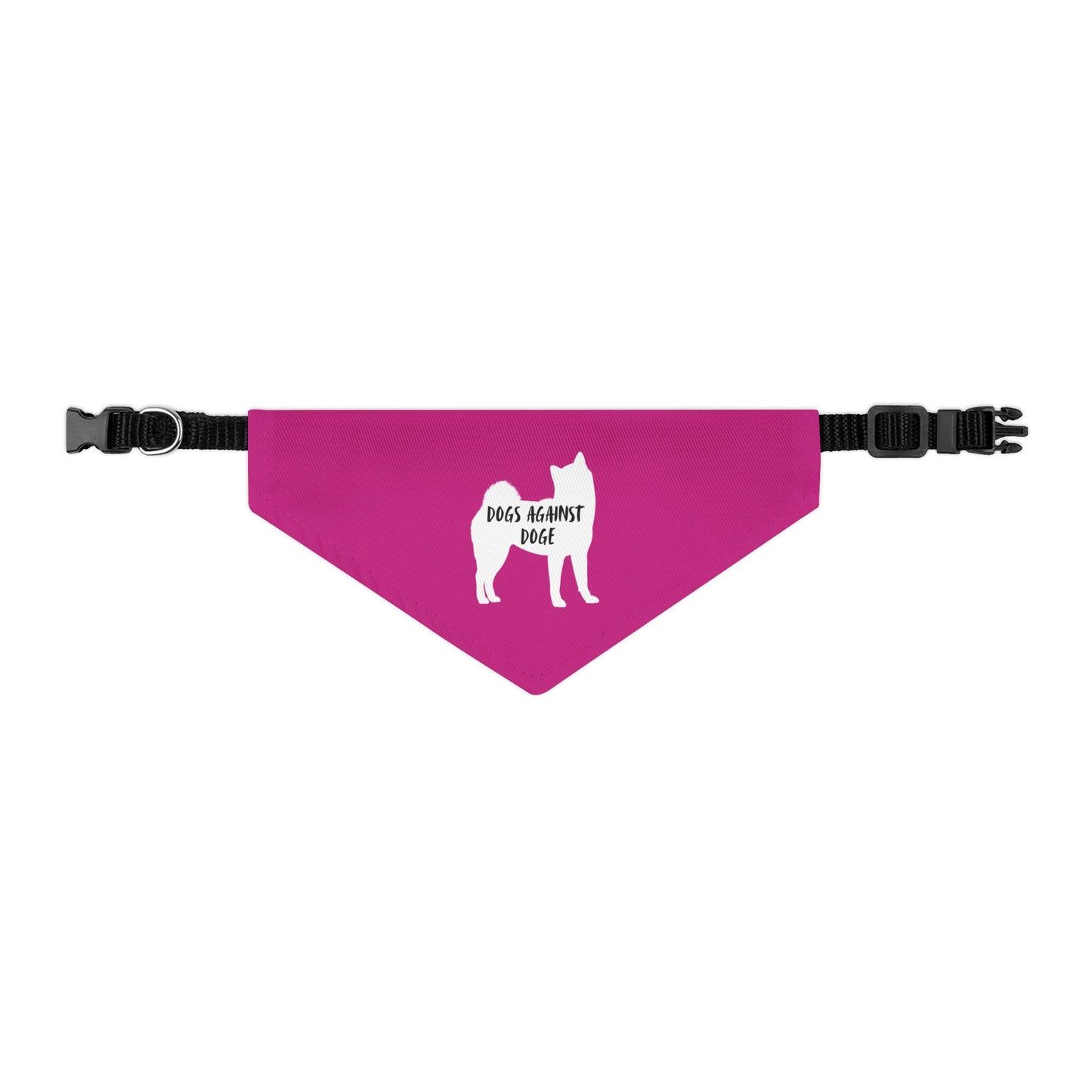 Hot Pink Dogs Against DOGE Shiba Inu Pet Bandana Collar