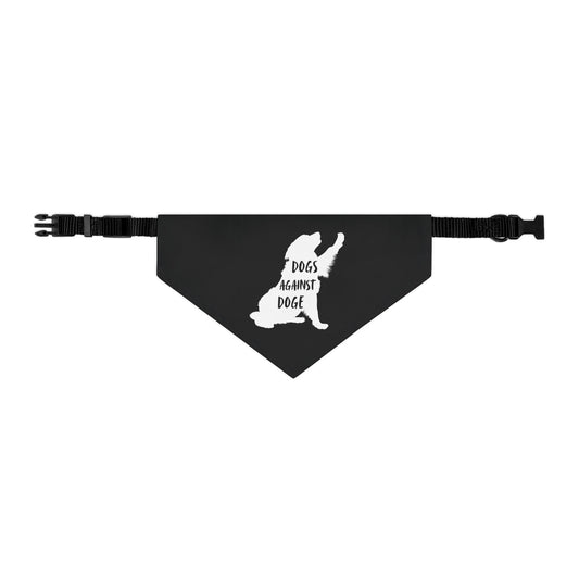 Black Dogs Against DOGE Raised Paw Pet Bandana Collar