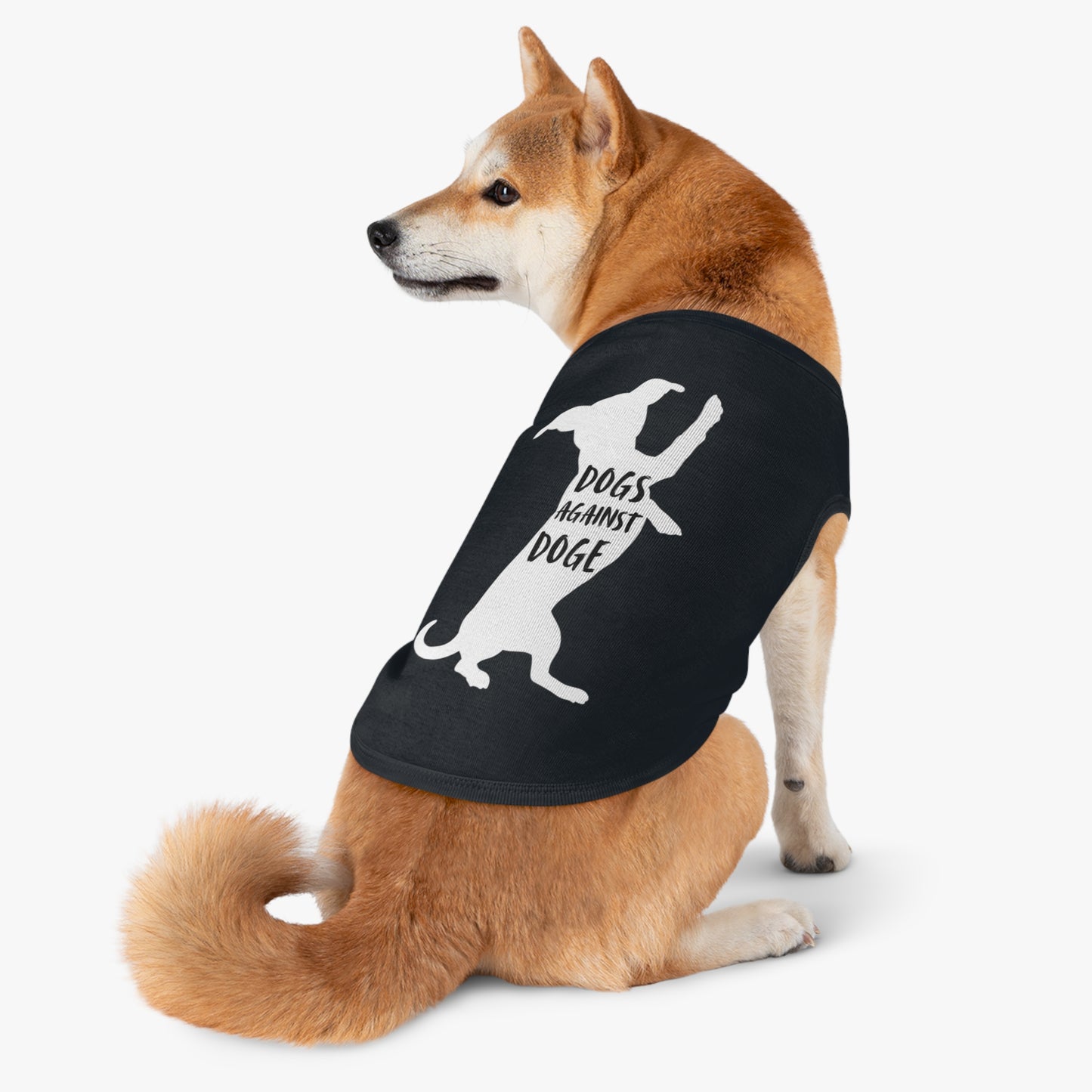 Black Wiener Dogs Against DOGE Pet Tank Top