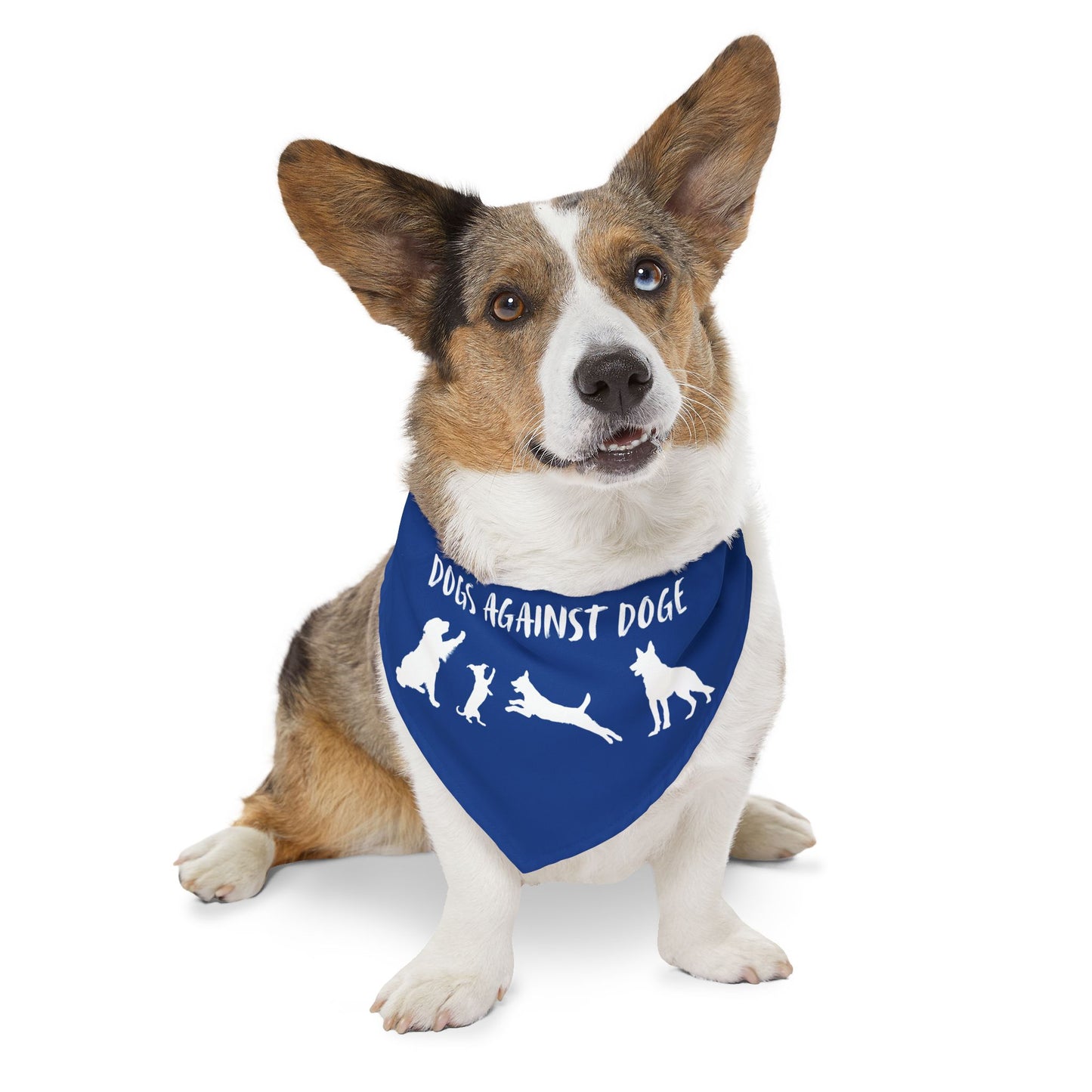 Blue Dogs Against DOGE Protesting Pups Pet Bandana Collar - Stylish Accessory for Dog Lovers