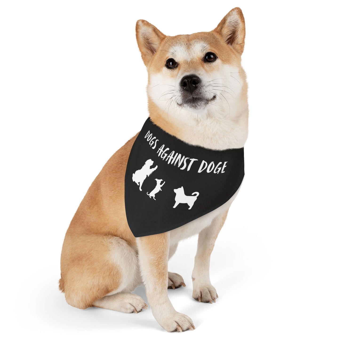 Black Dogs Against DOGE "Stop the DOGE" Pet Bandana Collar