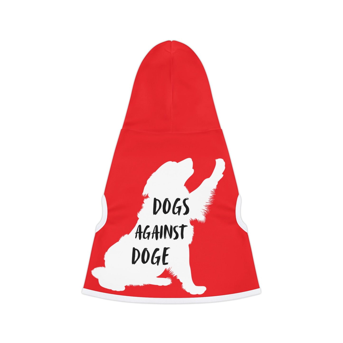 Red Dogs Against DOGE Raised Paw Pet Hoodie