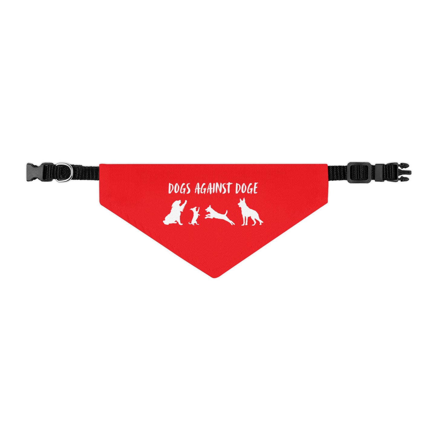 Red Dogs Against DOGE Protesting Pups Pet Bandana Collar - Stylish Accessory for Dog Lovers