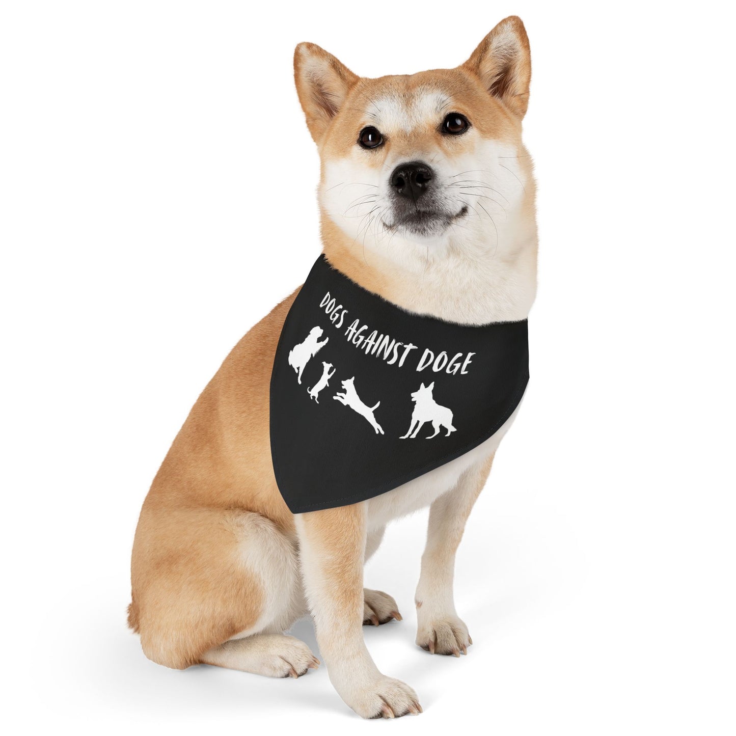 Black Dogs Against DOGE Protesting Pups Pet Bandana Collar - Stylish Accessory for Dog Lovers