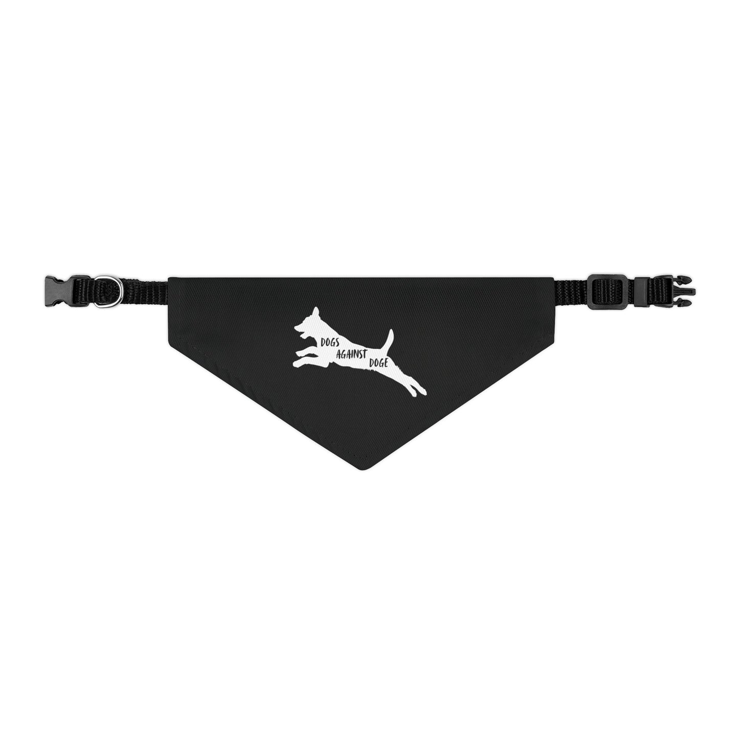 Black Dogs Against DOGE Lunging Pup Pet Bandana Collar