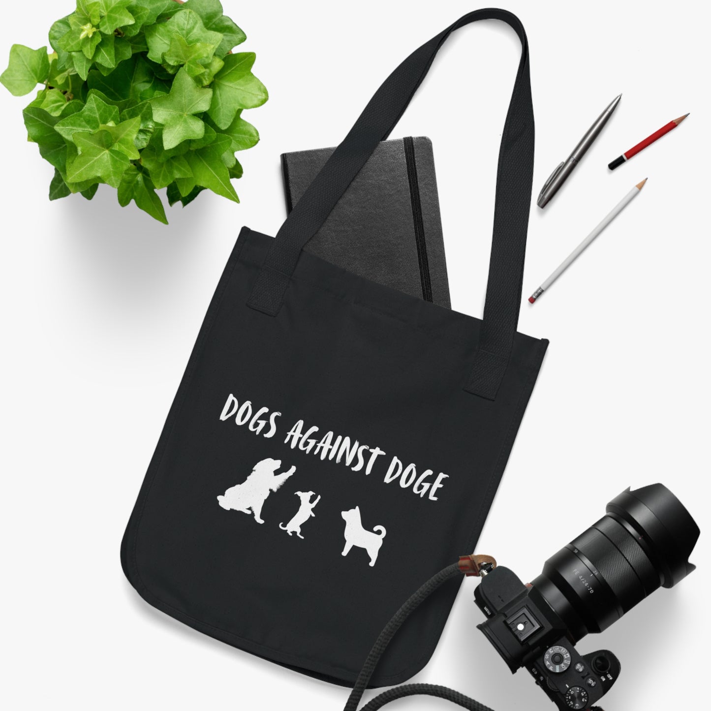 Dogs Against DOGE Organic Canvas Tote Bag