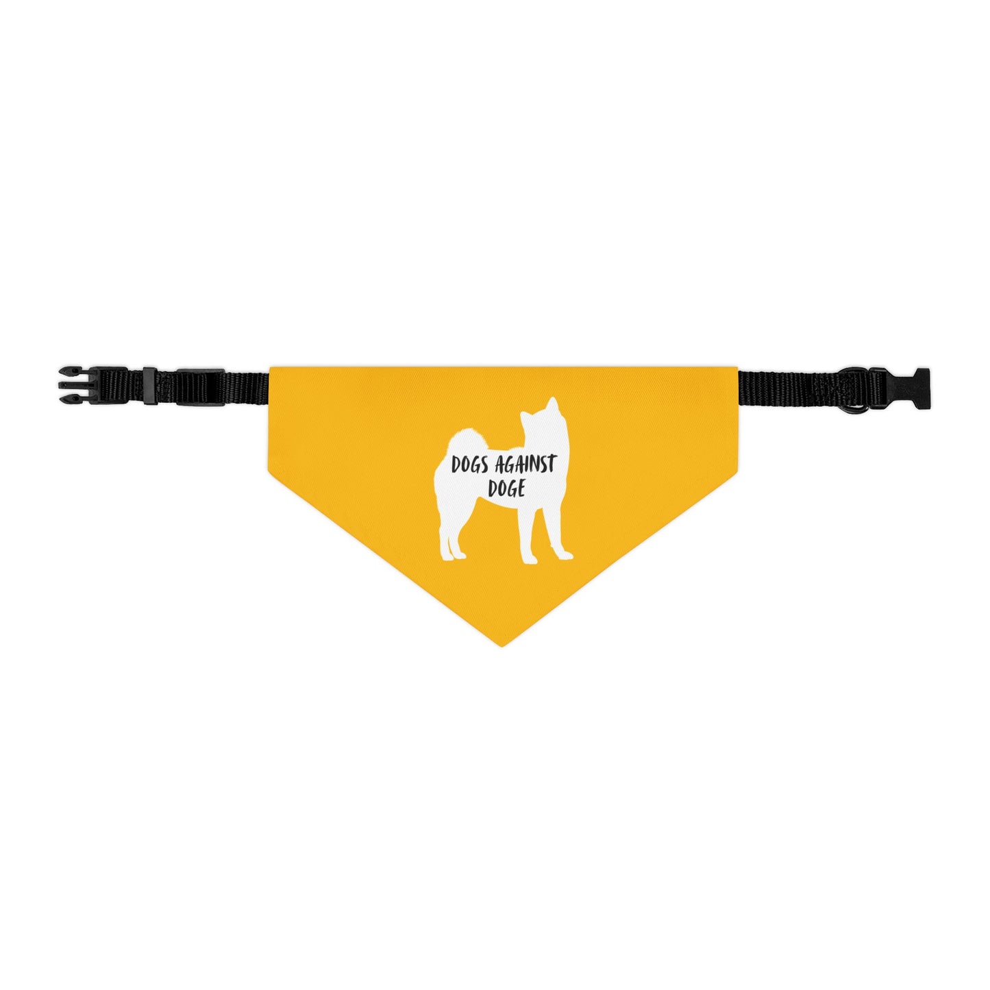 Yellow Dogs Against DOGE Shiba Inu Pet Bandana Collar