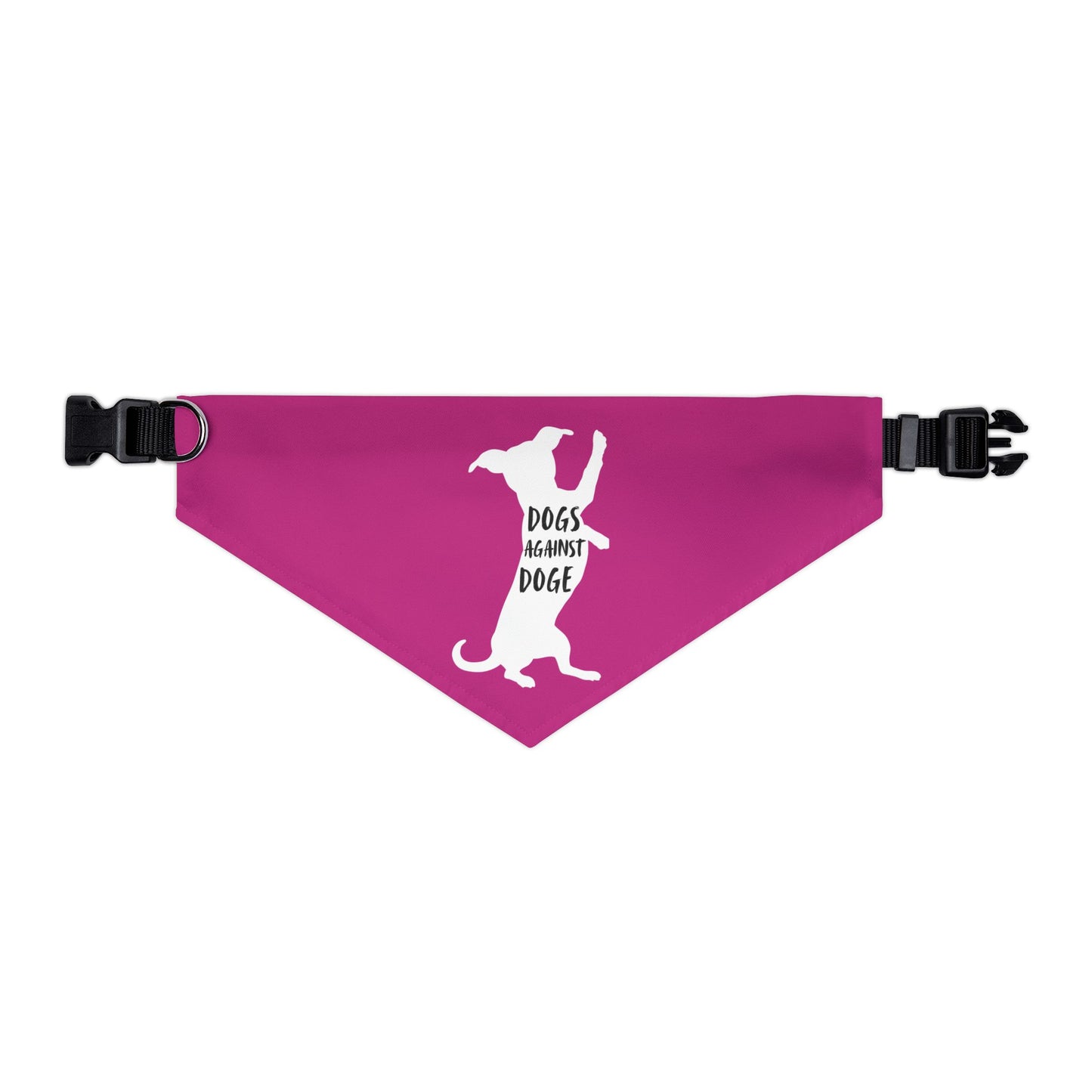 Hot Pink Wiener Dogs Against DOGE Pet Bandana Collar