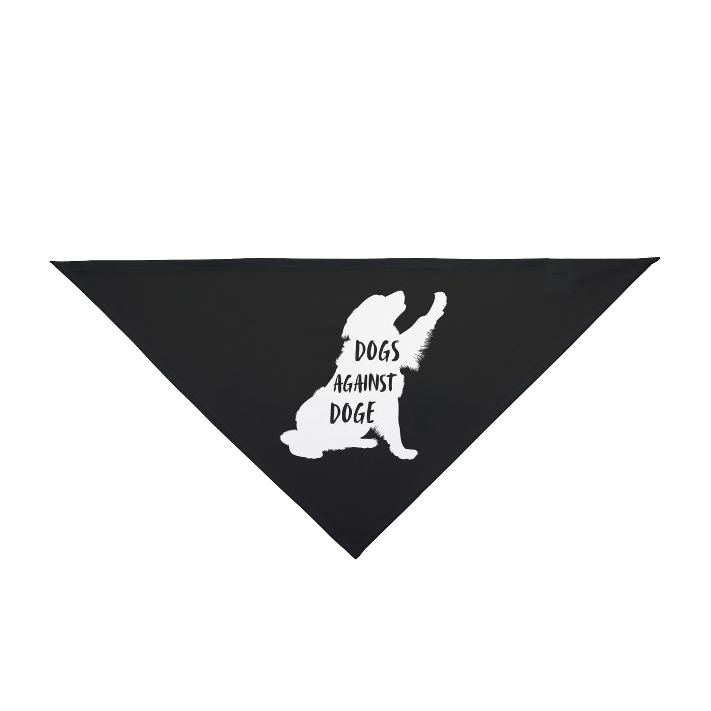 Black Raised Paw Dogs Against DOGE Pet Bandana