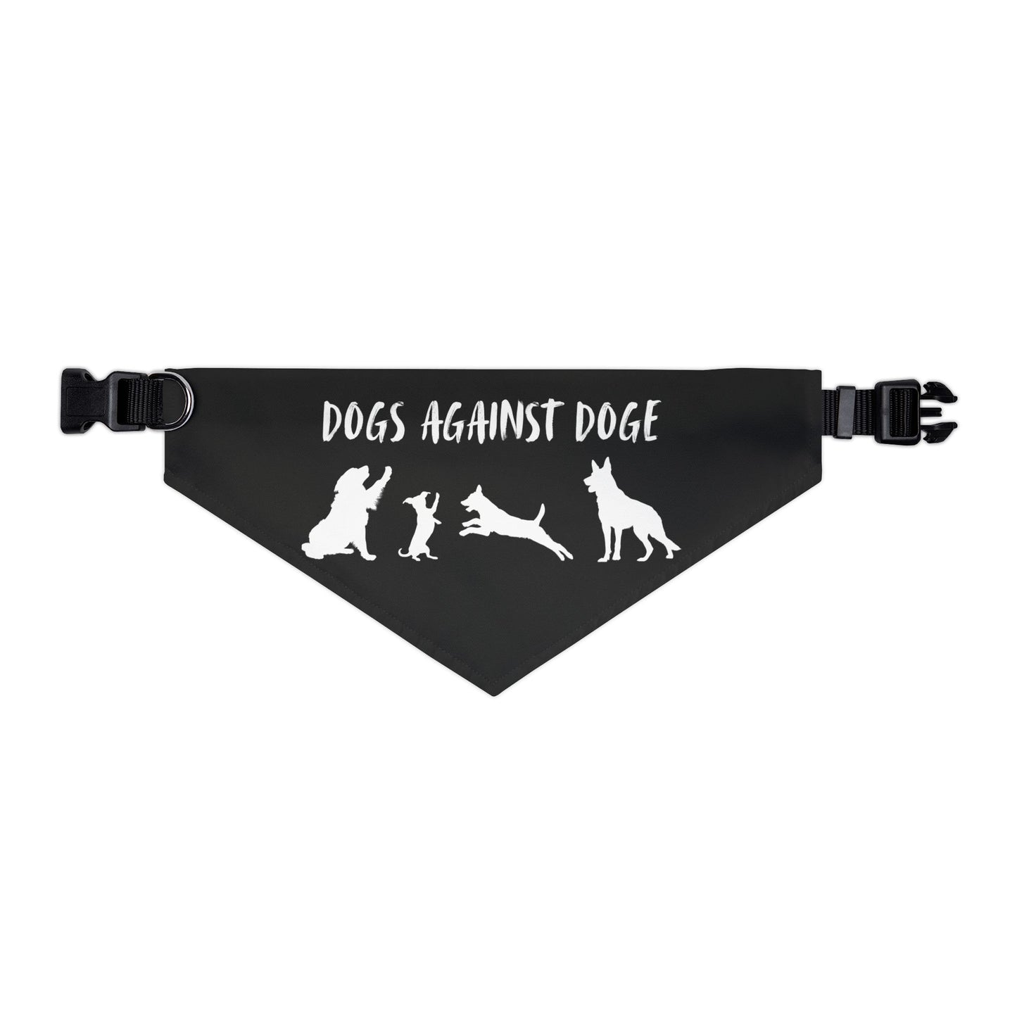 Black Dogs Against DOGE Protesting Pups Pet Bandana Collar - Stylish Accessory for Dog Lovers
