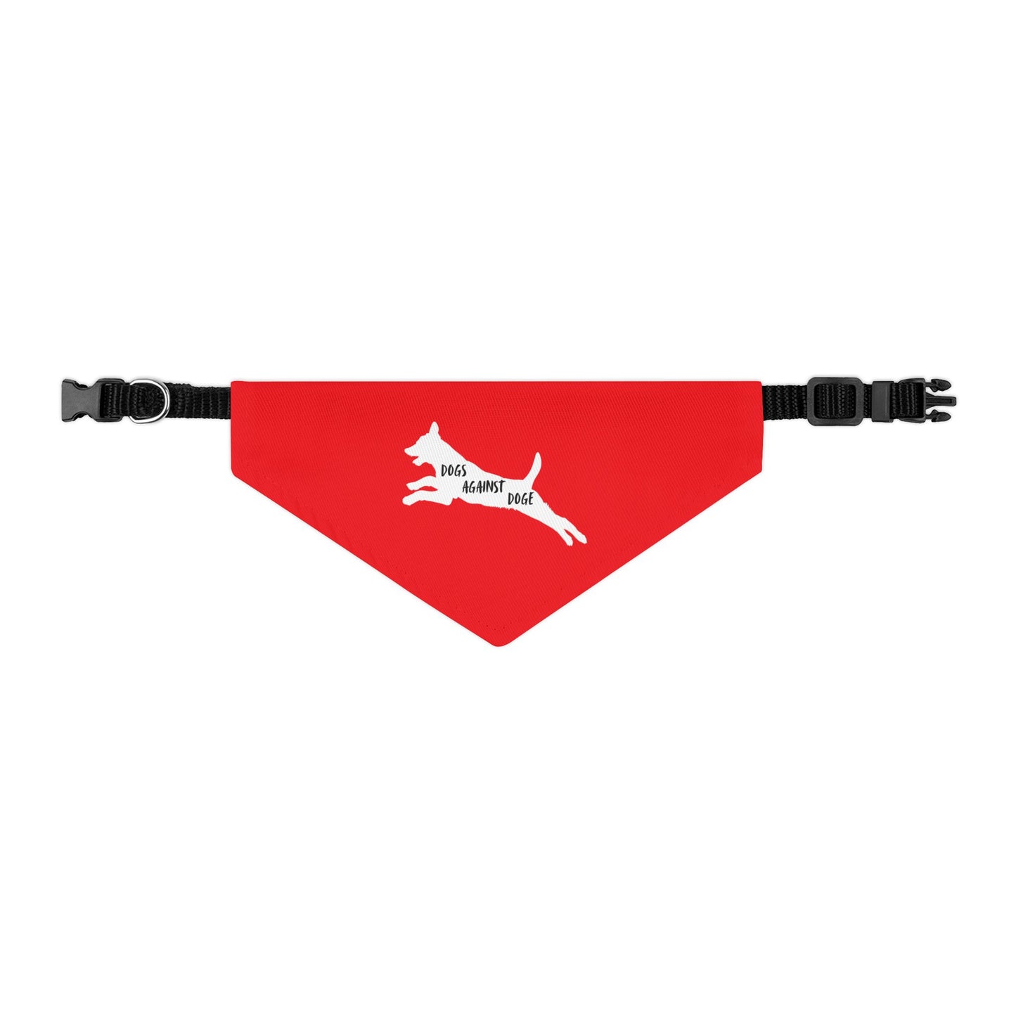 Red Dogs Against DOGE Lunging Pup Pet Bandana Collar