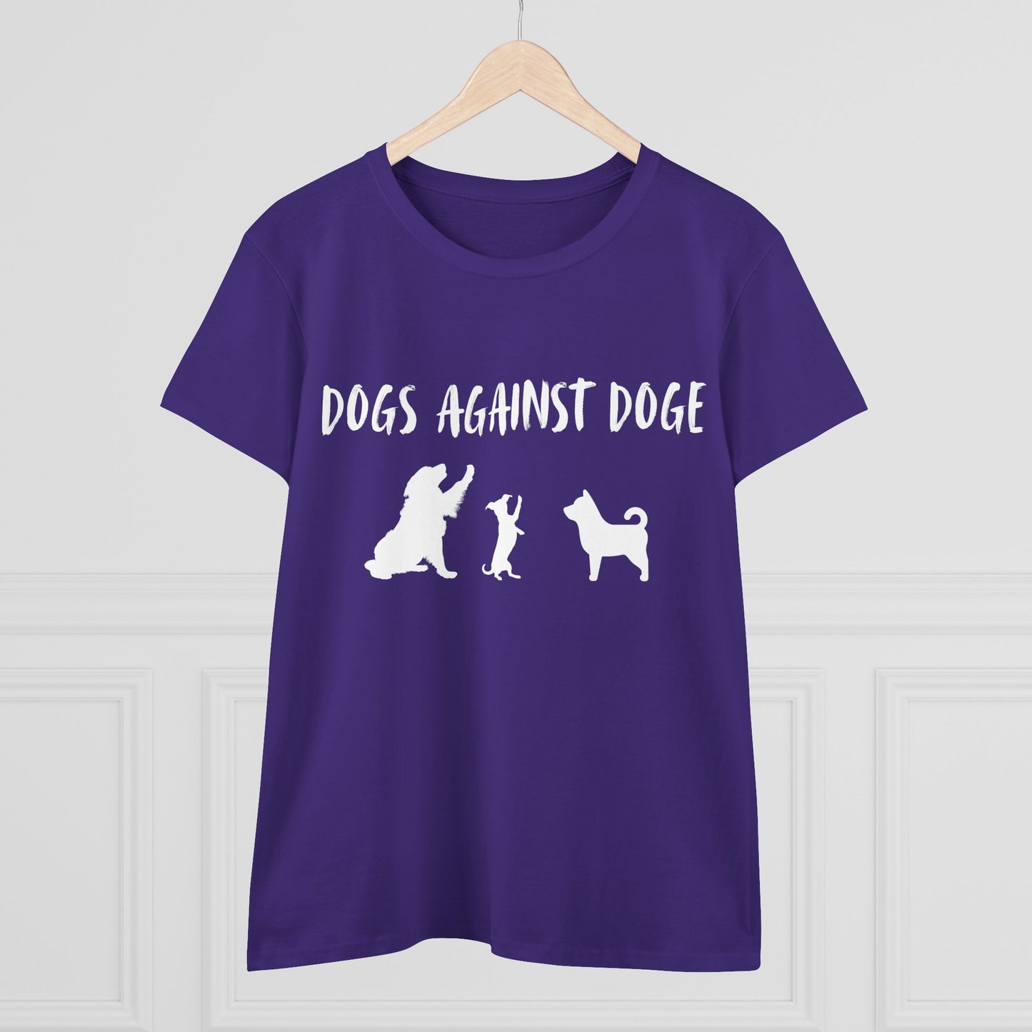 Color Edition: Women's Dogs Against DOGE Cotton Tee