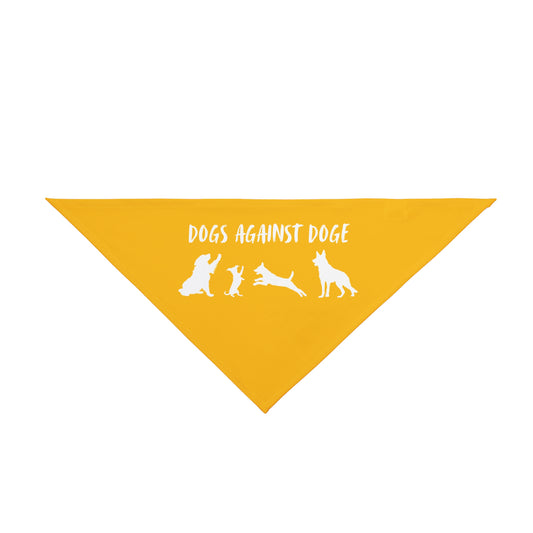 Yellow Protesting Pups Dogs Against DOGE Pet Bandana