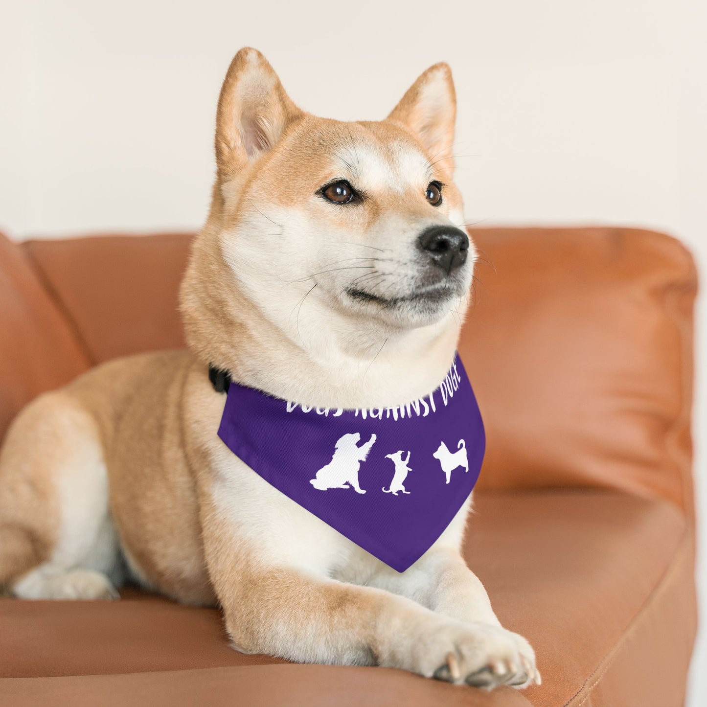 Purple Dogs Against DOGE "Stop the DOGE" Pet Bandana Collar