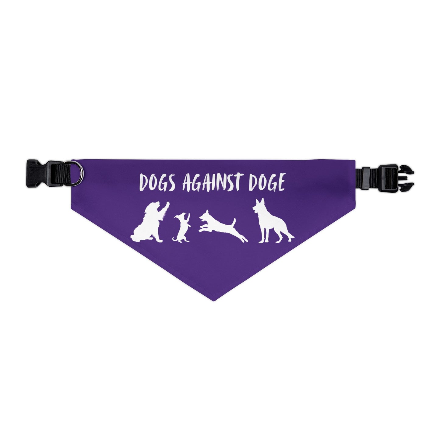 Purple Dogs Against DOGE Protesting Pups Pet Bandana Collar - Stylish Accessory for Dog Lovers