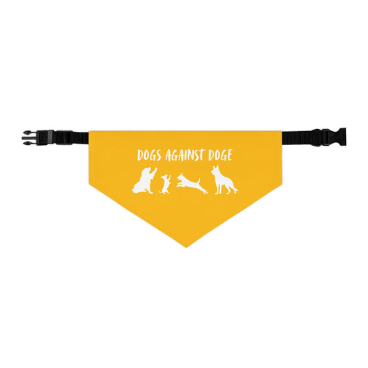 Yellow Dogs Against DOGE Protesting Pups Pet Bandana Collar - Stylish Accessory for Dog Lovers