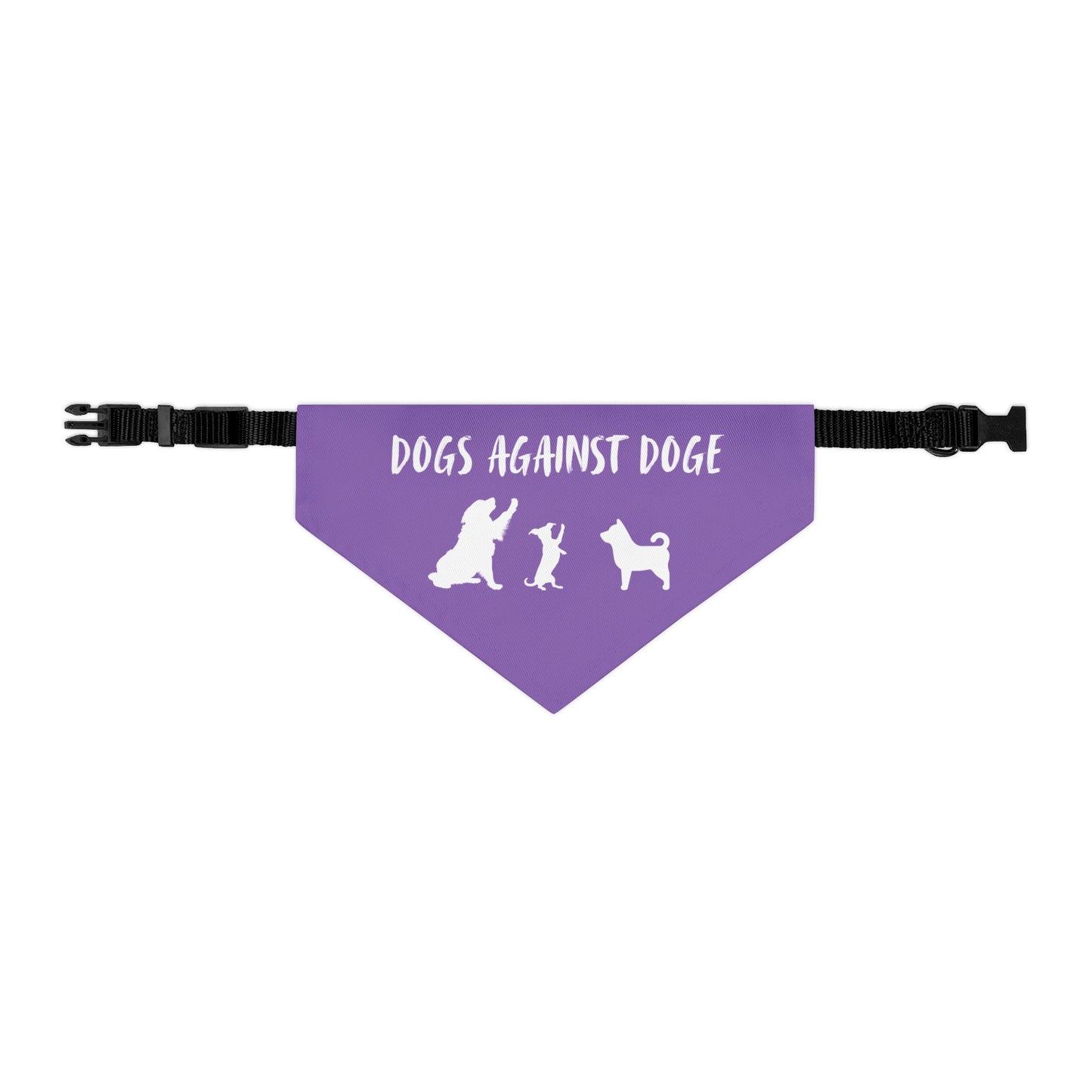 Lavender Dogs Against DOGE "Stop the DOGE" Pet Bandana Collar