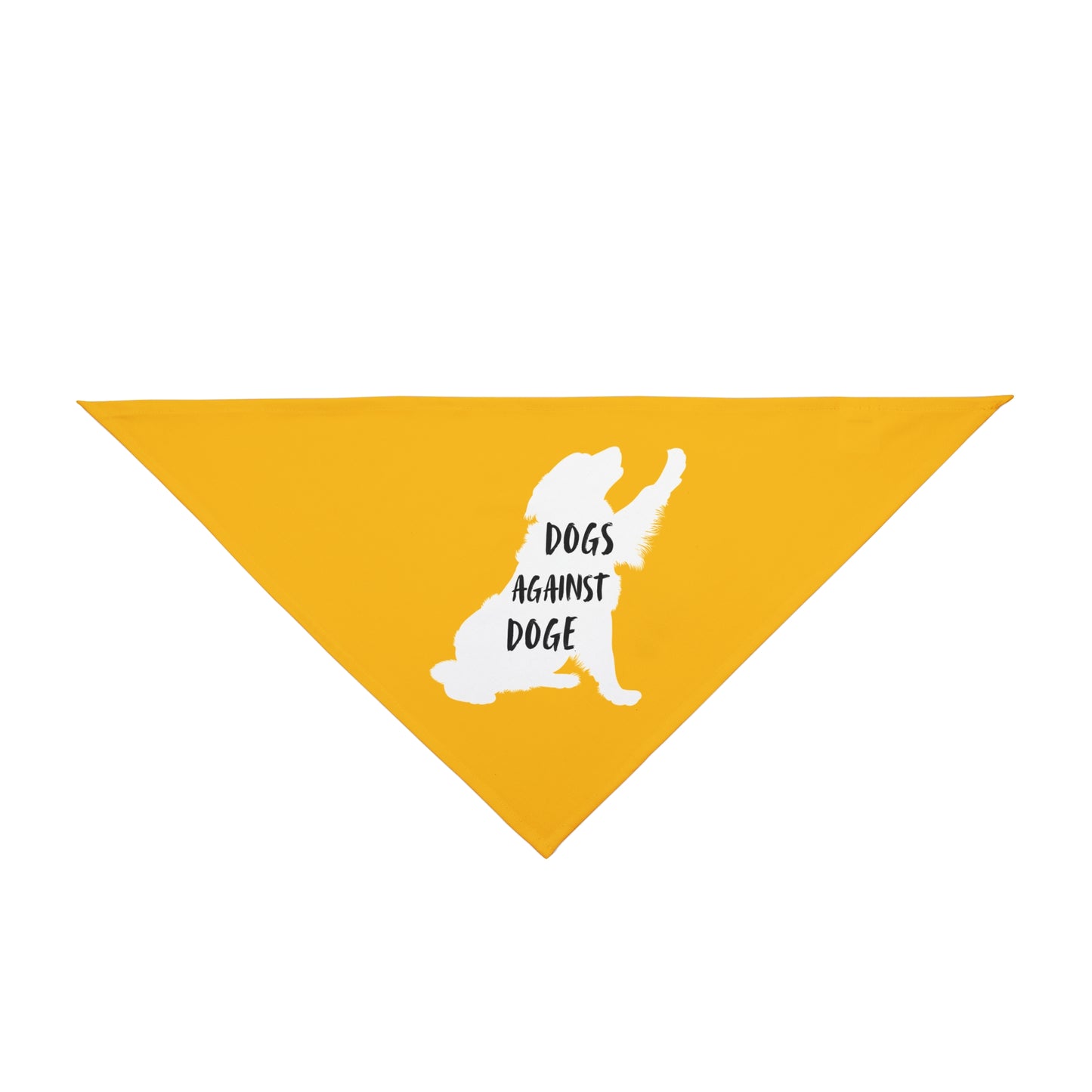 Yellow Raised Paw Dogs Against DOGE Pet Bandana