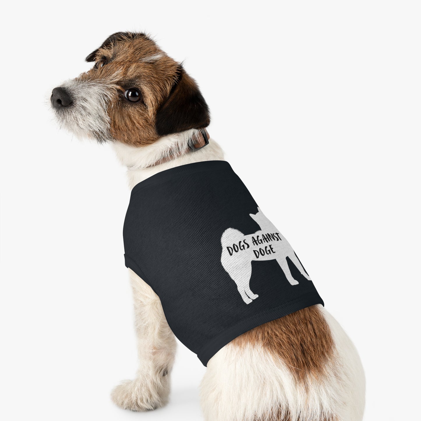 Black Shiba Inu Dogs Against DOGE Pet Tank Top