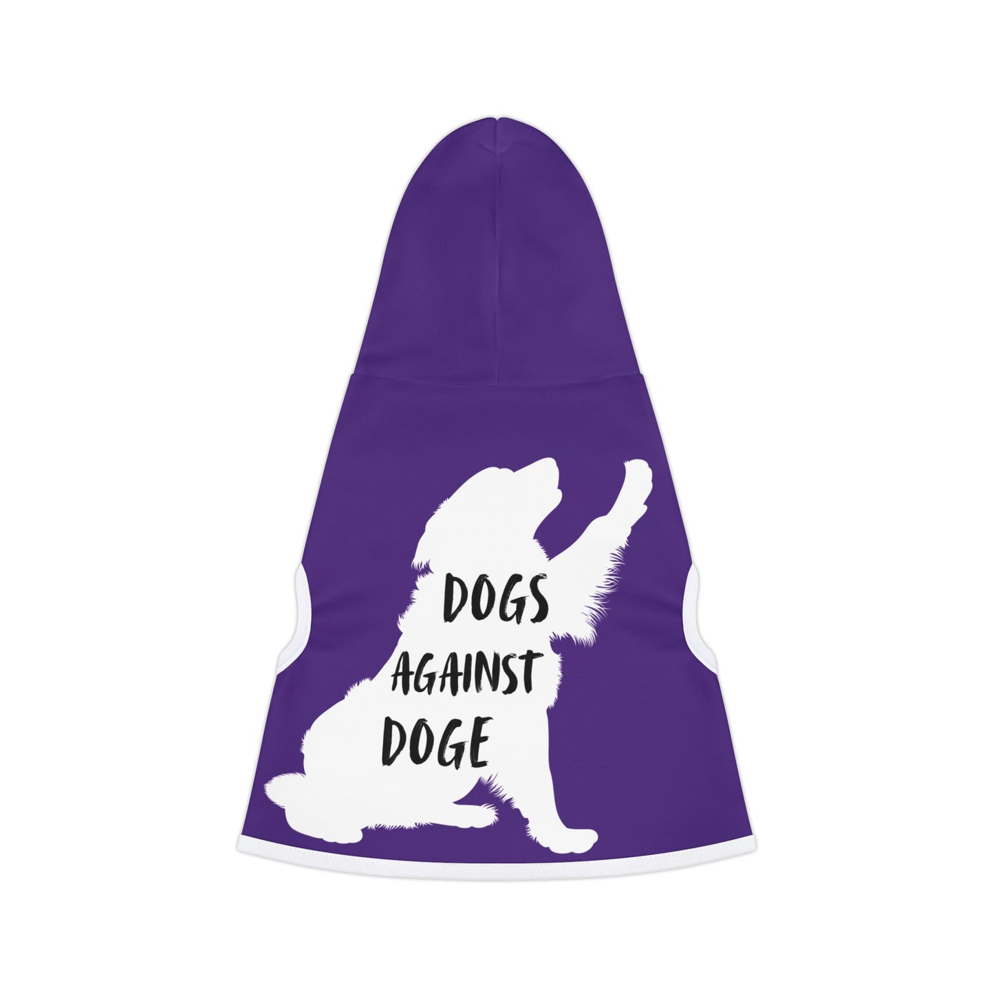 Purple Dogs Against DOGE Raised Paw Pet Hoodie