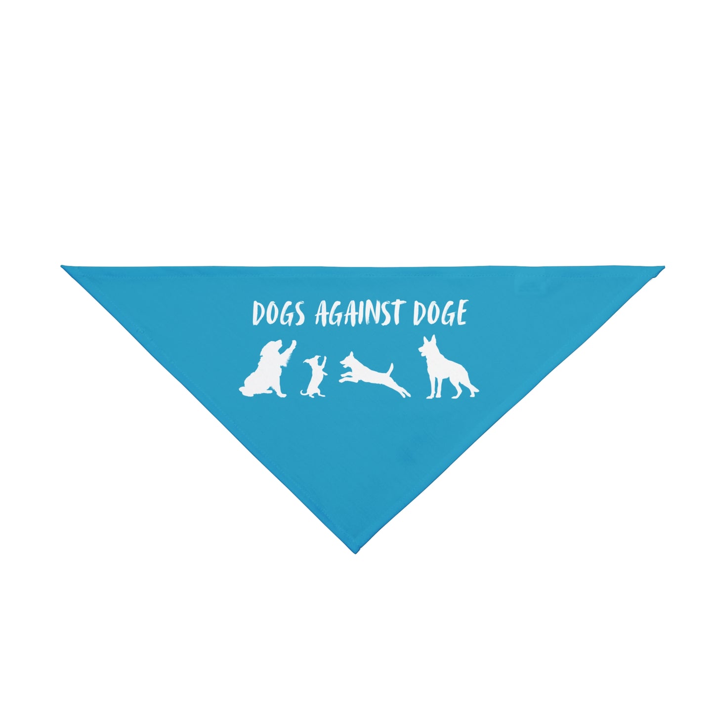 Turquoise Dogs Against DOGE Pet Bandana