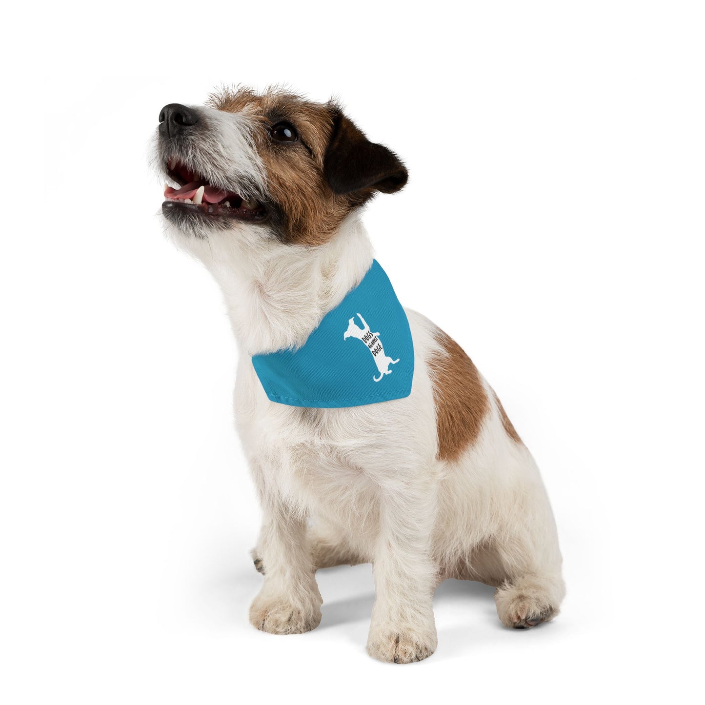 Turquoise Wiener Dogs Against DOGE Pet Bandana Collar