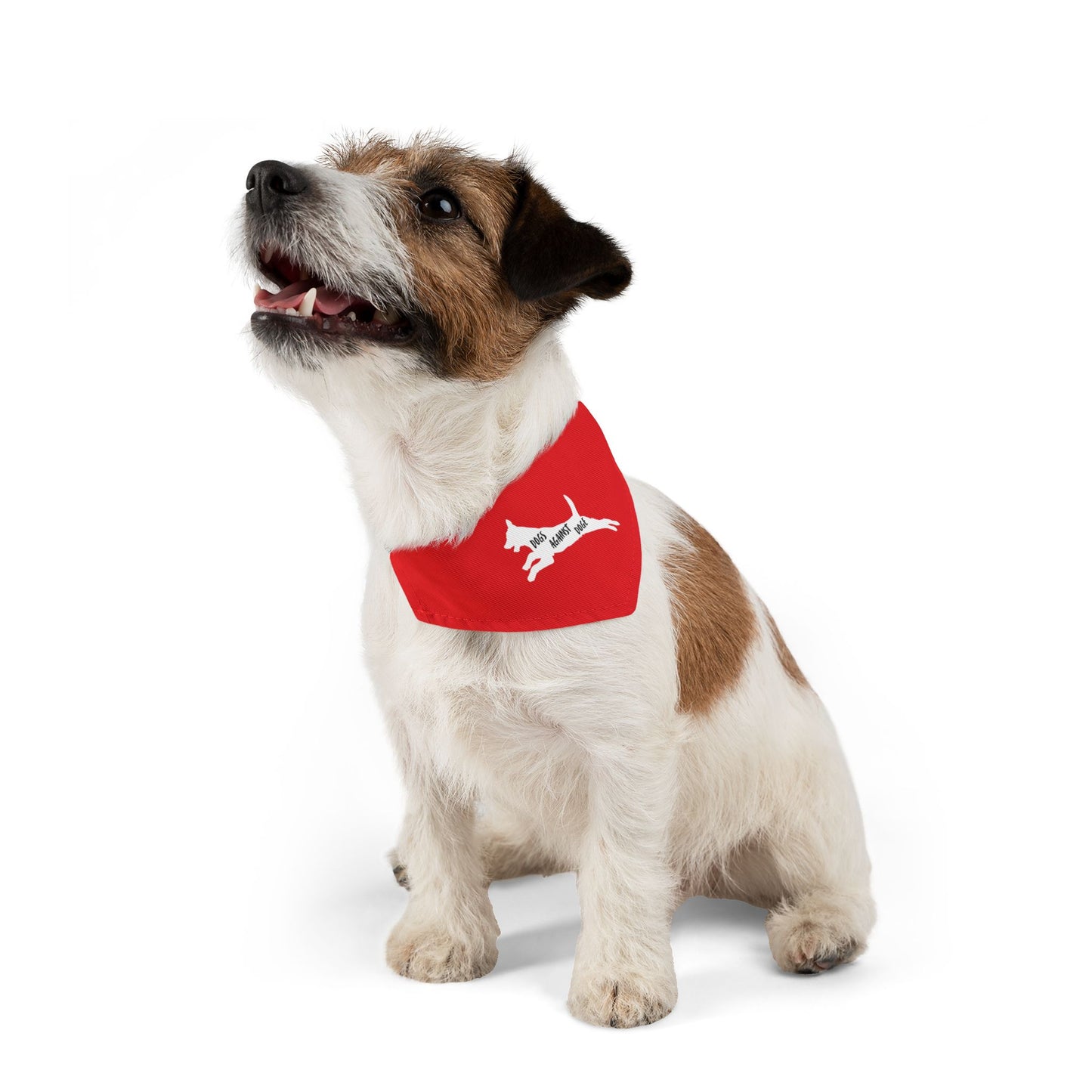 Red Dogs Against DOGE Lunging Pup Pet Bandana Collar