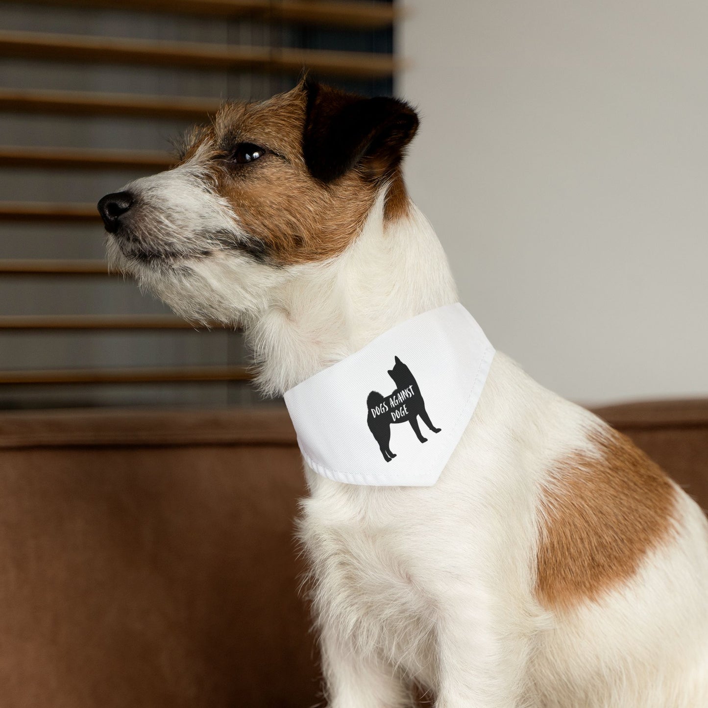 Dogs Against DOGE Shiba Inu Pet Bandana Collar