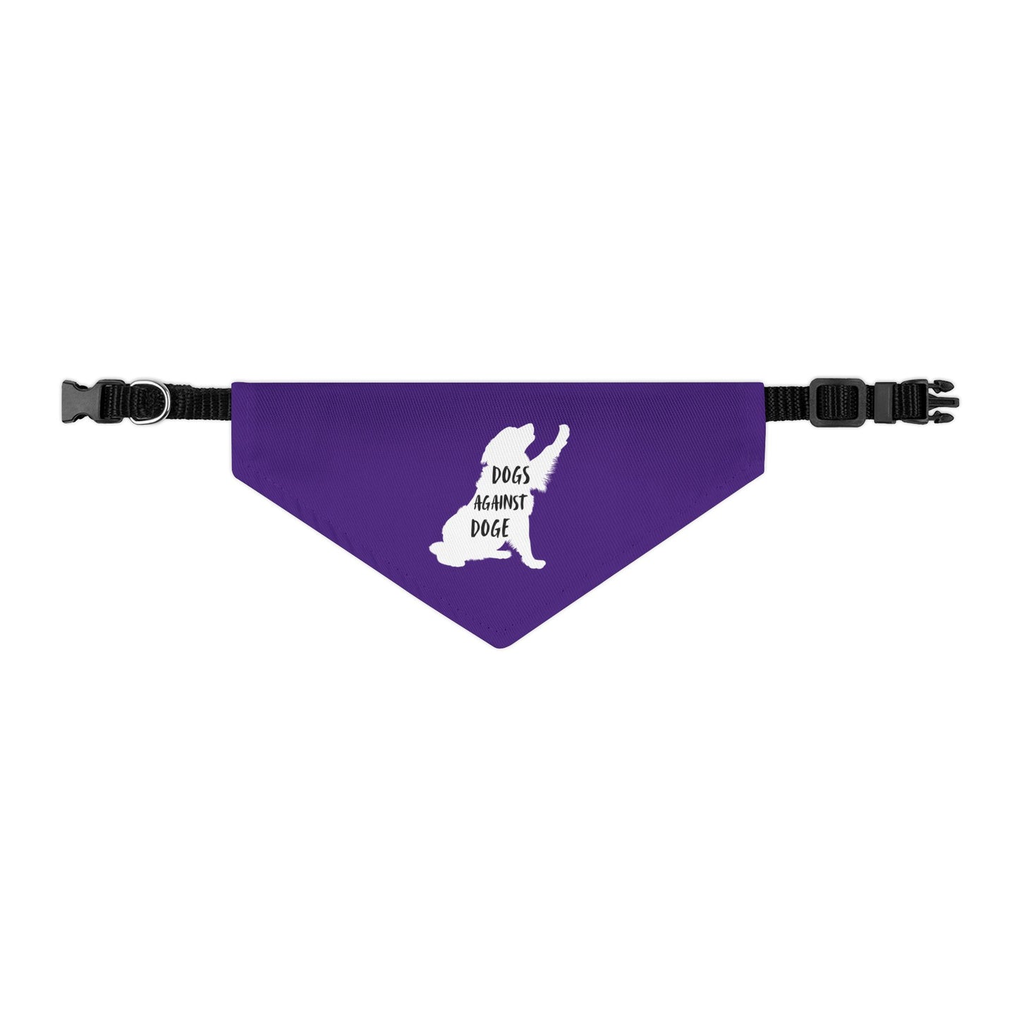 Purple Dogs Against DOGE Raised Paw Pet Bandana Collar